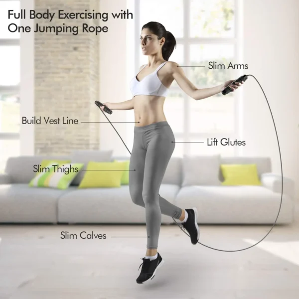 Speed Jump Rope – Adjustable, Foam Handles for Fitness & Slimming - Image 4