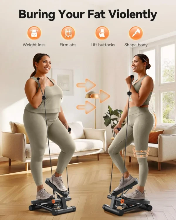 Mini Stair Stepper – Resistance Bands & LCD Monitor (300lbs) - Image 8