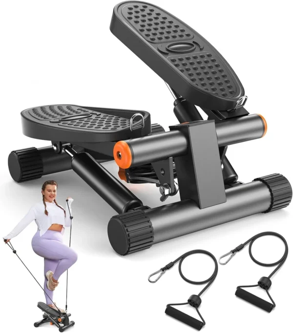 Mini Stair Stepper – Resistance Bands & LCD Monitor (300lbs)