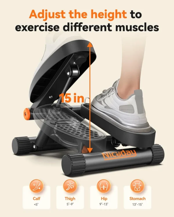 Mini Stair Stepper – Resistance Bands & LCD Monitor (300lbs) - Image 7